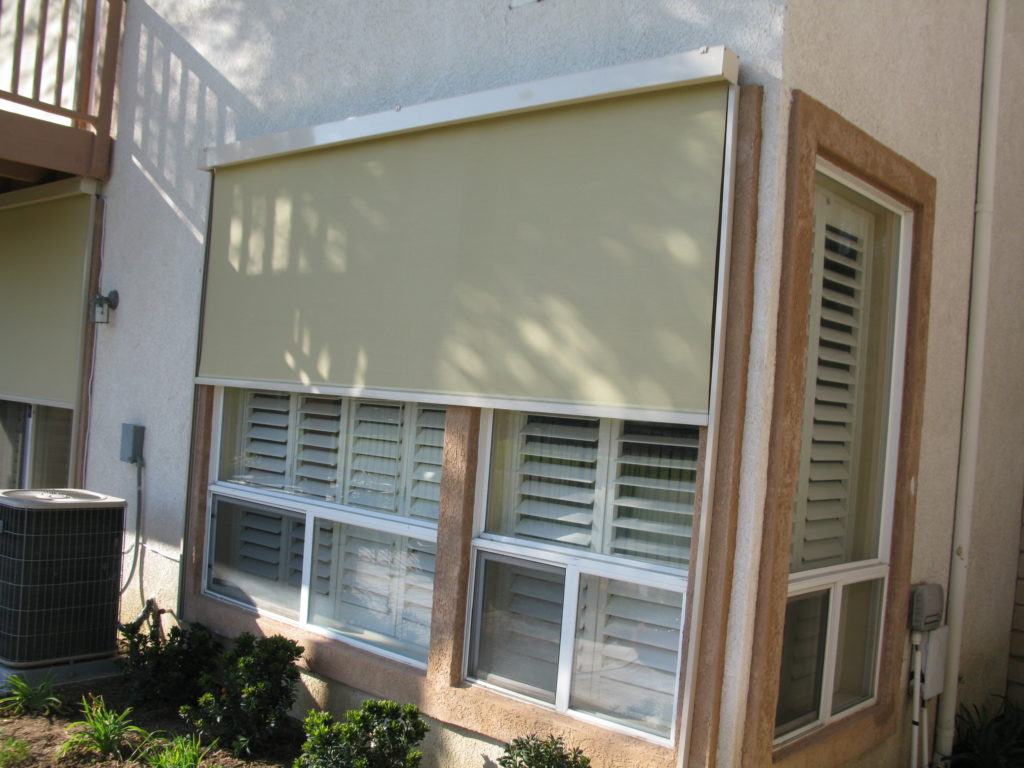 Exterior drop shade for window